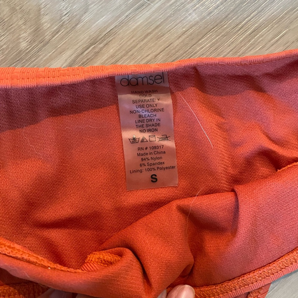 Rust Orange Ribbed Bikini Set - Picture 2 of 2